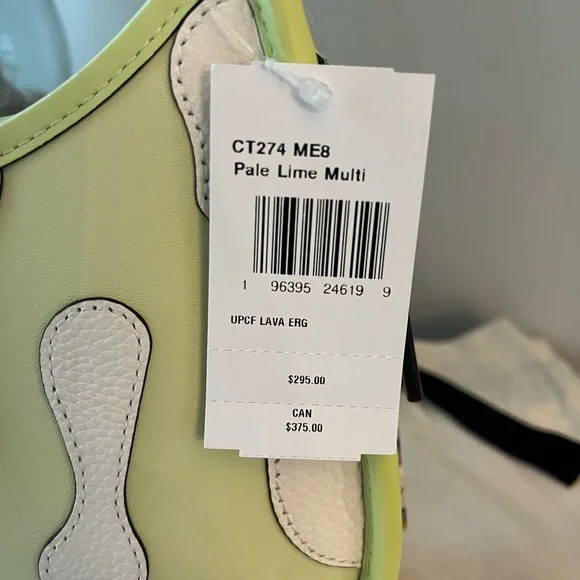 Ergo Bag In Coachtopia Leather With Lava Appliqué 💚 Brand New 💚🤍💚🤍💚🤍 - Picture 10 of 11